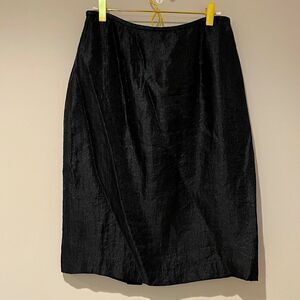 EUC Victor Costa Shiny Black Pencil Skirt Sz. 6